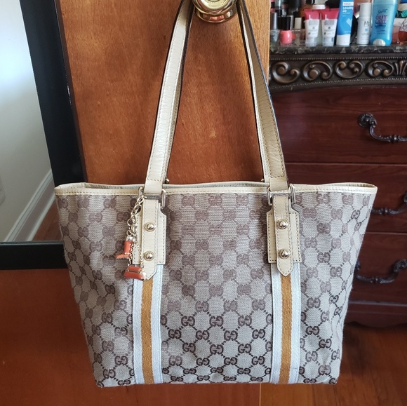 Gucci Handbags - GUCCI🧡AUTHENTIC SIGNATURE GG WEB JOLICOEUR  TOTE